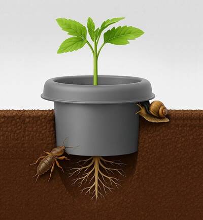 Защита от медведки и улиток для рассады, пластиковый барьер-кольцо